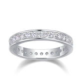 KNOBSPIN D VVS1 All Moissanite Ring S925 Silver Plated 18k White Gold Fine Eternity Bands Engagement Wedding Rings for Women Man - Xprespick